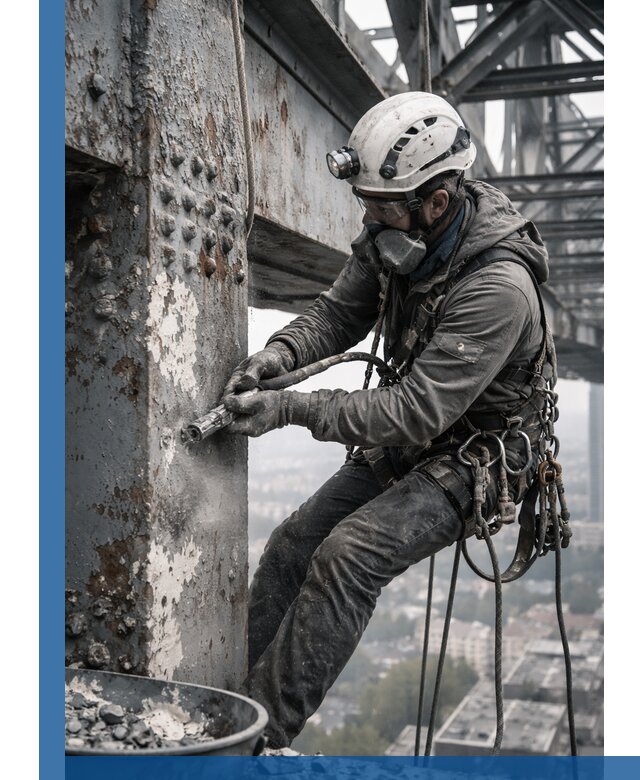 Удаление старой краски с металлических конструкций в Щекине