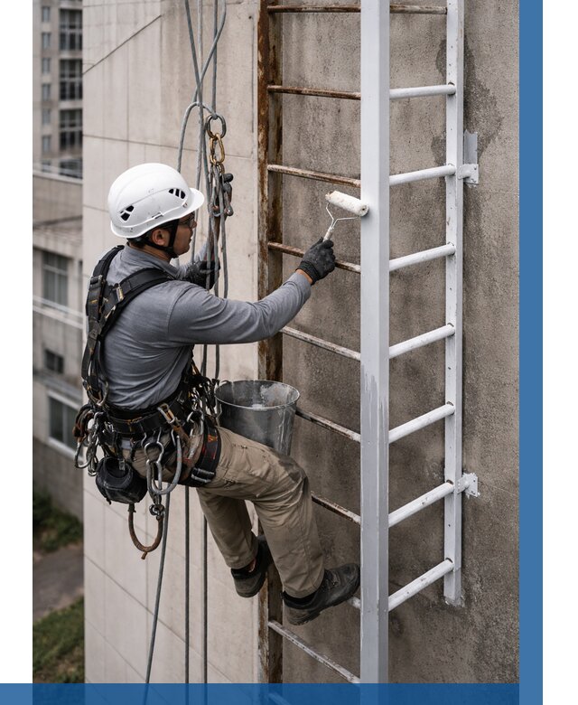 Покраска пожарных лестниц в Щекине от 4631 р. | ВЫСОТНИК-Екн