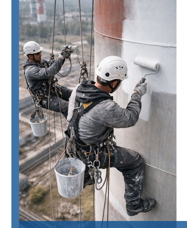 Покраска дымовых труб в Щекине: антикоррозийная защита и восстановление