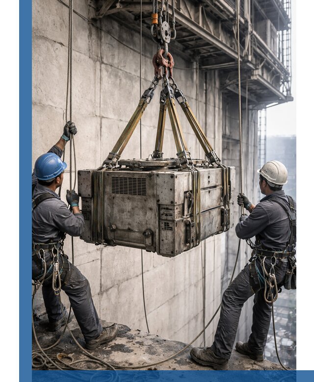 Такелажные работы на высоте, подъем и монтаж грузов в Щекине