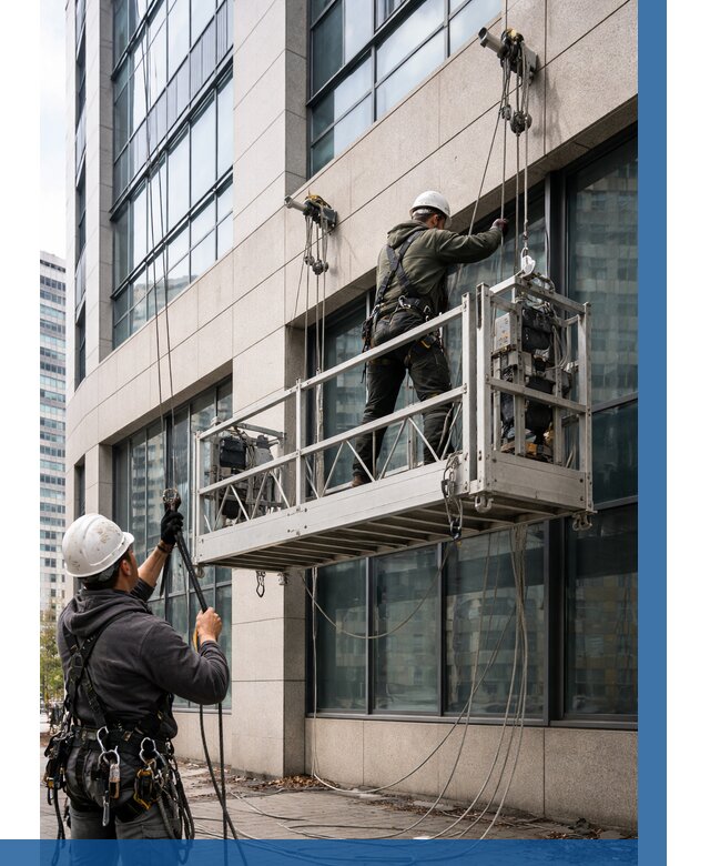 Монтаж и подъем фасадной люльки в Щекине от 12350 р. | ВЫСОТНИК-Екн