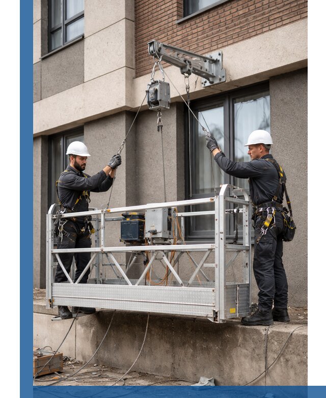 Монтаж и подъем фасадной люльки в Щекине с гарантией безопасности