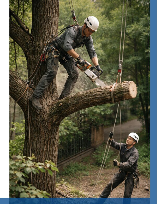 Спил деревьев альпинистами в Щекине от 8234 р. | ВЫСОТНИК-Екн