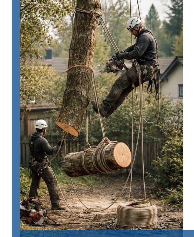 Валка деревьев частями в Щекине, безопасно и аккуратно