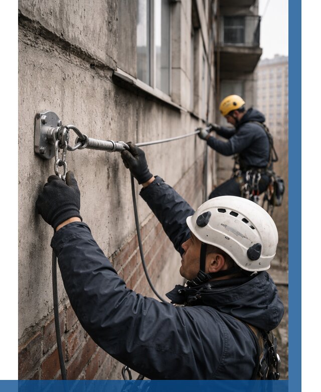 Монтаж анкерных линий в Щекине от 3088 р. | ВЫСОТНИК-Екн