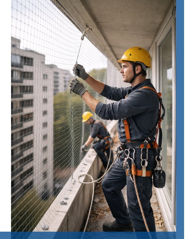 Монтаж сетки от птиц в Щекине от 4631 р. | ВЫСОТНИК-Екн