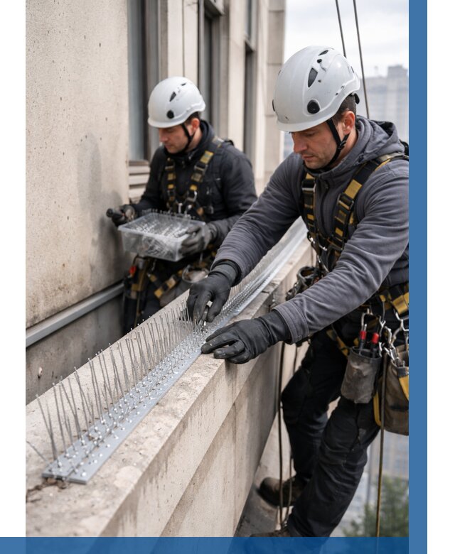 Установка шипов от птиц в Щекине от 875 р. | ВЫСОТНИК-Екн